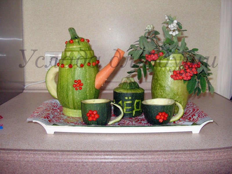 Чайник из кабачка