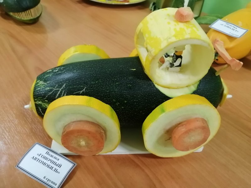 Поделка из круглого кабачка