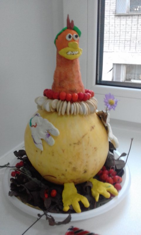 Курица из кабачка поделка