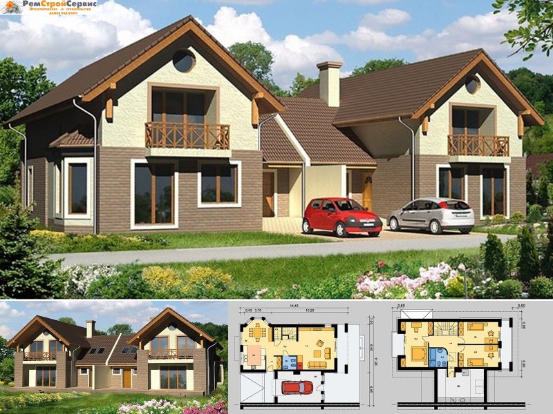 Проект дуплекс 200 м