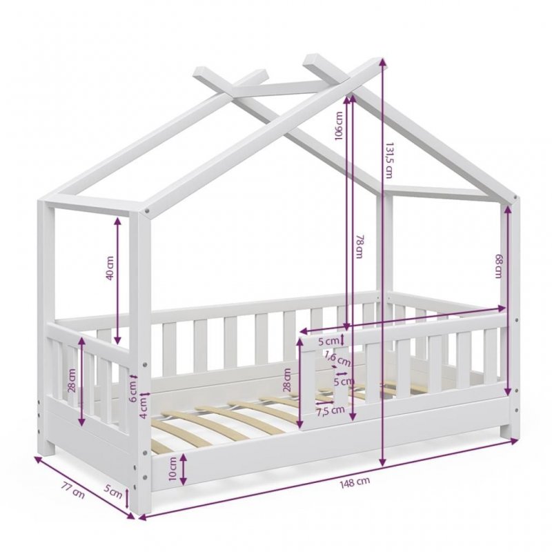 Кровать-домик Vicco Kinderbett hausbett Design