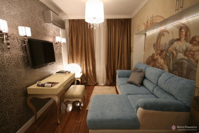 Интерьер гостиной 15 м