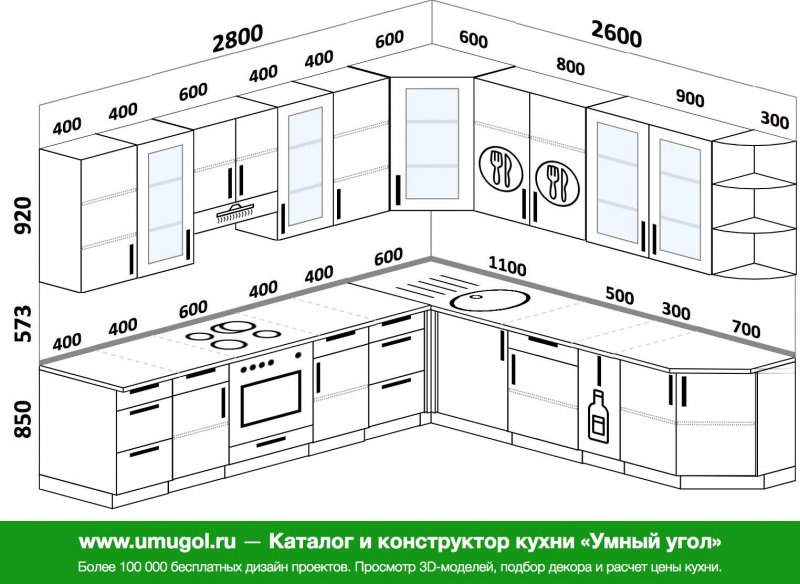 Кухня 3м угловая
