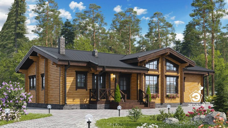 Деревянный дом из клееного бруса 150 кв.м