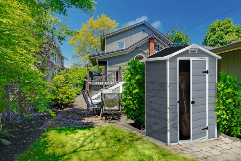 Сарай Keter Manor 4x3 (128x94x196), серо-белый