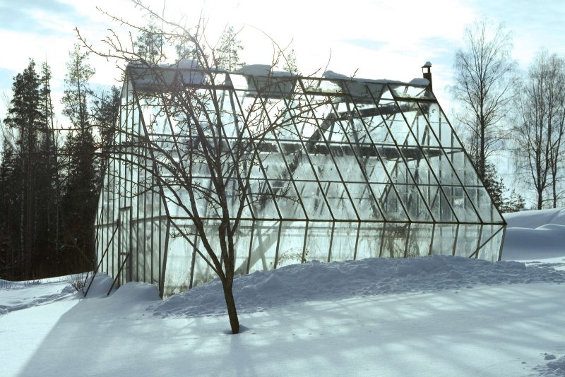 Красивые теплицы зимой