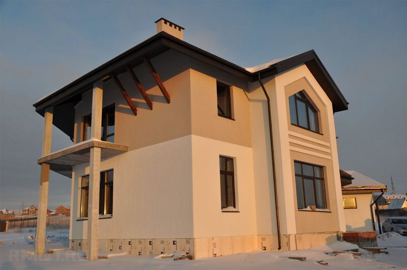 Фасады домов штукатурка
