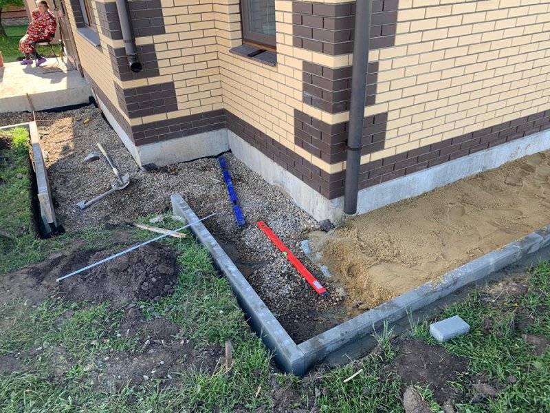 Обустройство отмостки