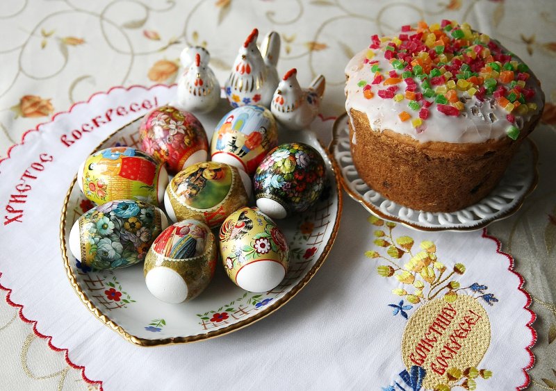 Пасха кулич яйца