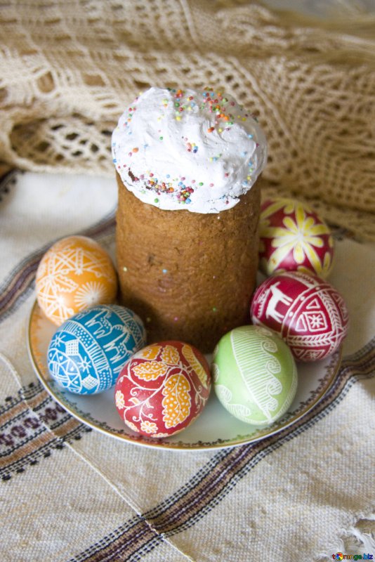 Пасха кулич яйца