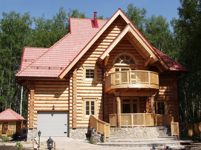 Дом из оцилиндрованного бревна Терем