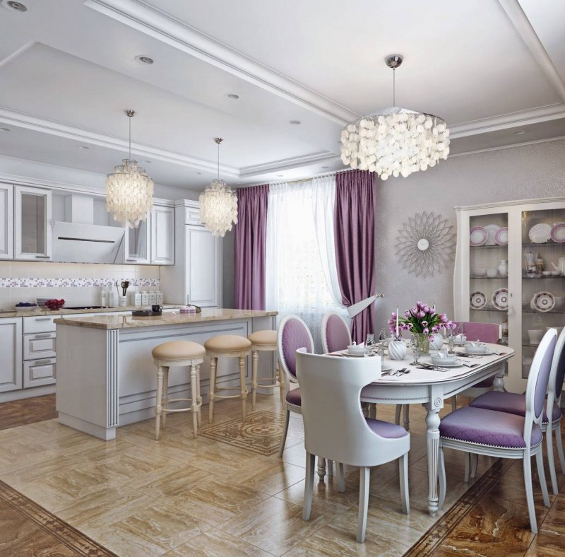 Шикарные кухни столовые