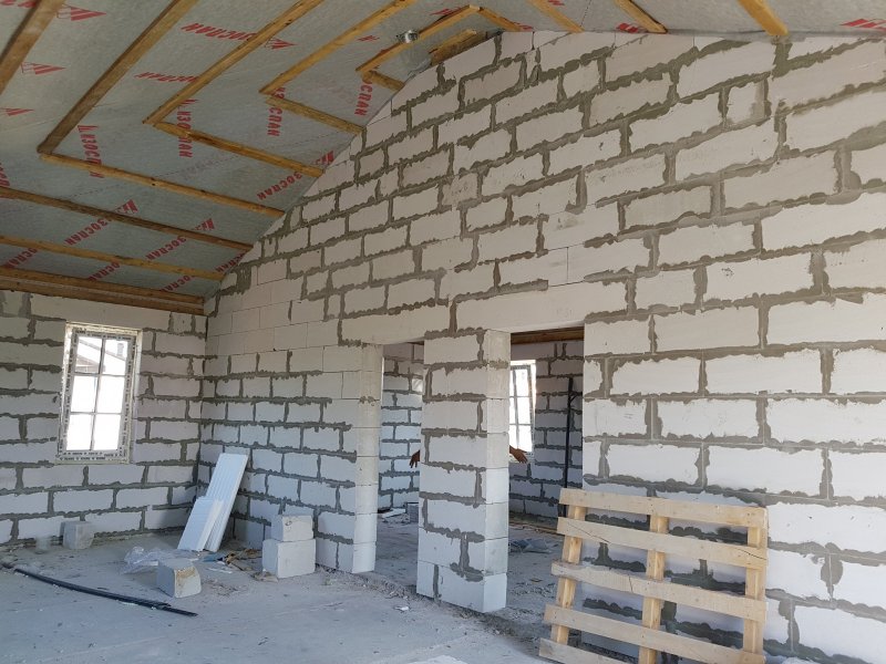 Мастерская на даче из газобетона