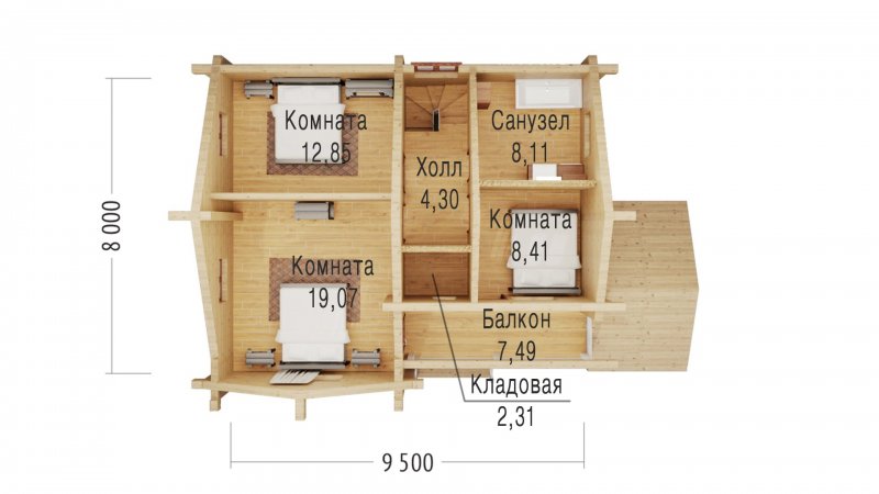 Жемчужина из бруса дом