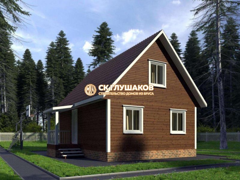 Полутораэтажный дом для постоянного проживания