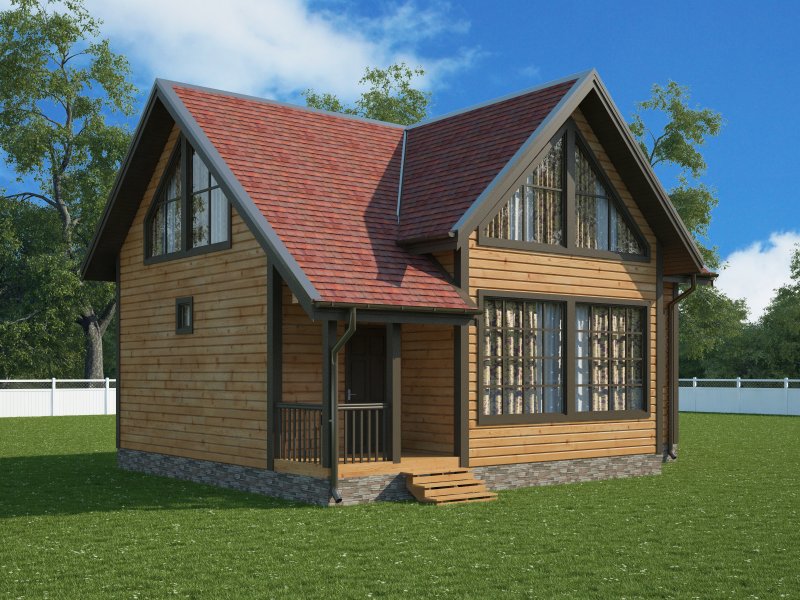 Каркасные дома под ключ 7.5*10