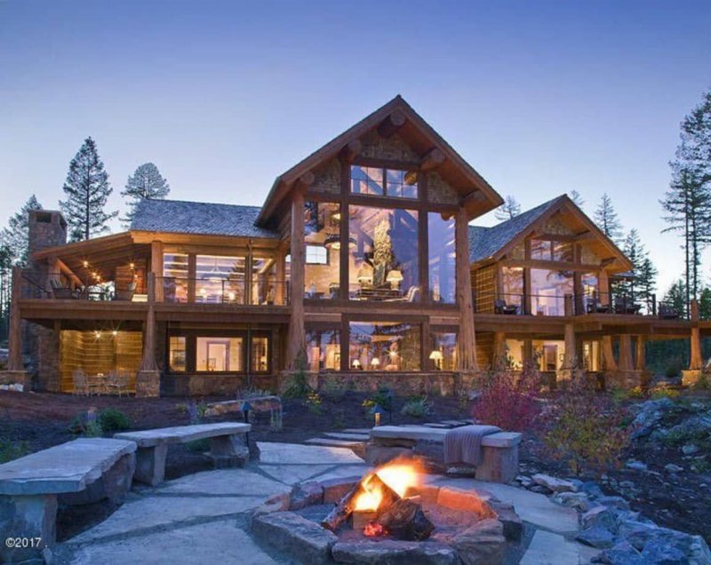 Дом из кедра Post and Beam