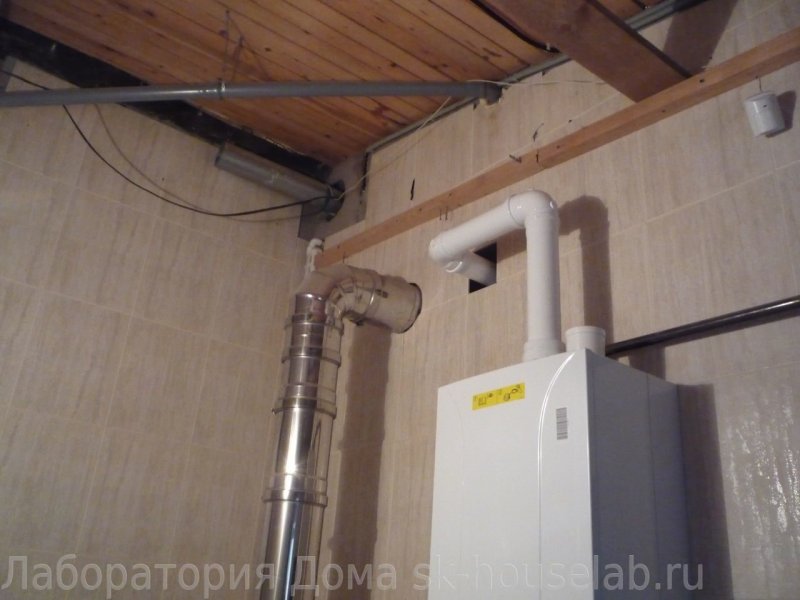 Дымоход для газового котла 80 мм тройник