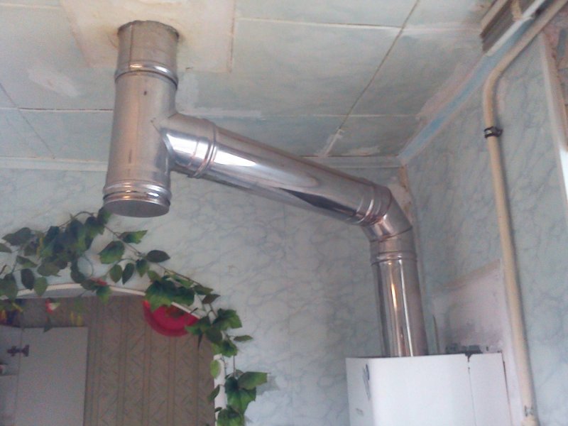 Вытяжная сэндвич труба для газового котла АОГВ 17
