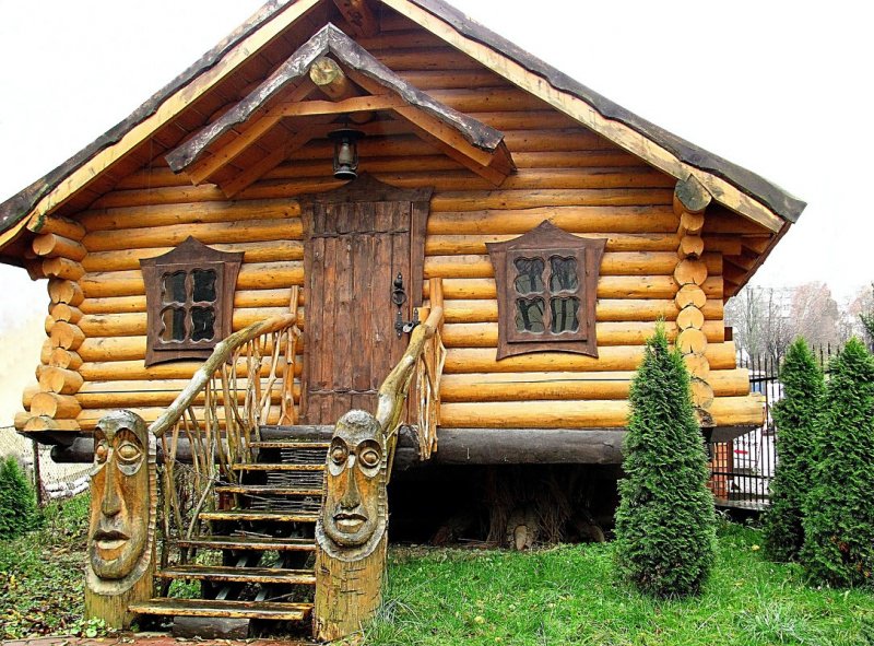 Баня избушка на курьих ножках