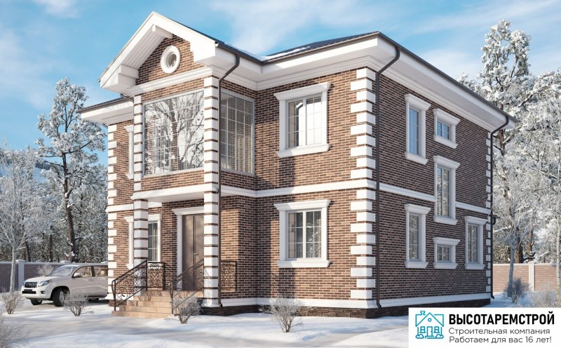 Проект двухэтажного загородного дома 260м2