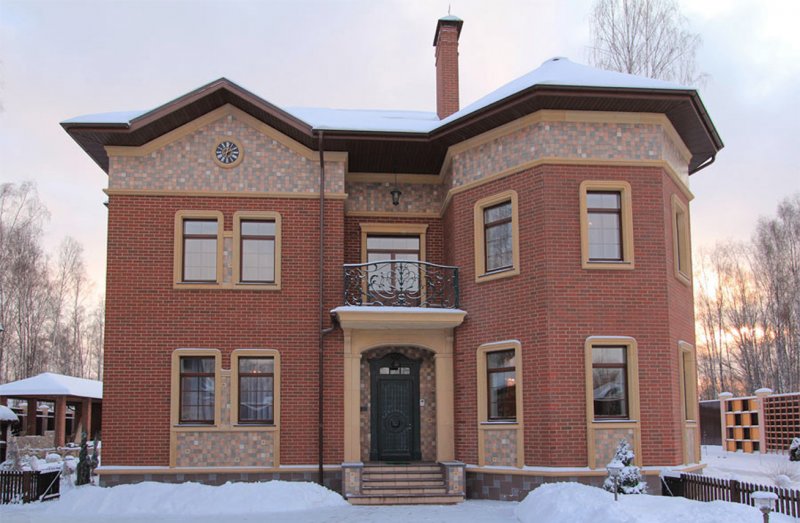 Красивые фасады из кирпича