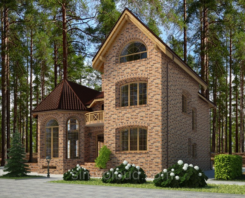 Проекты кирпичных коттеджей
