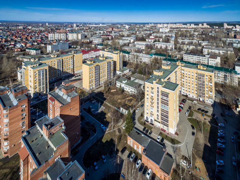 Тольятти вид сверху Центральный район