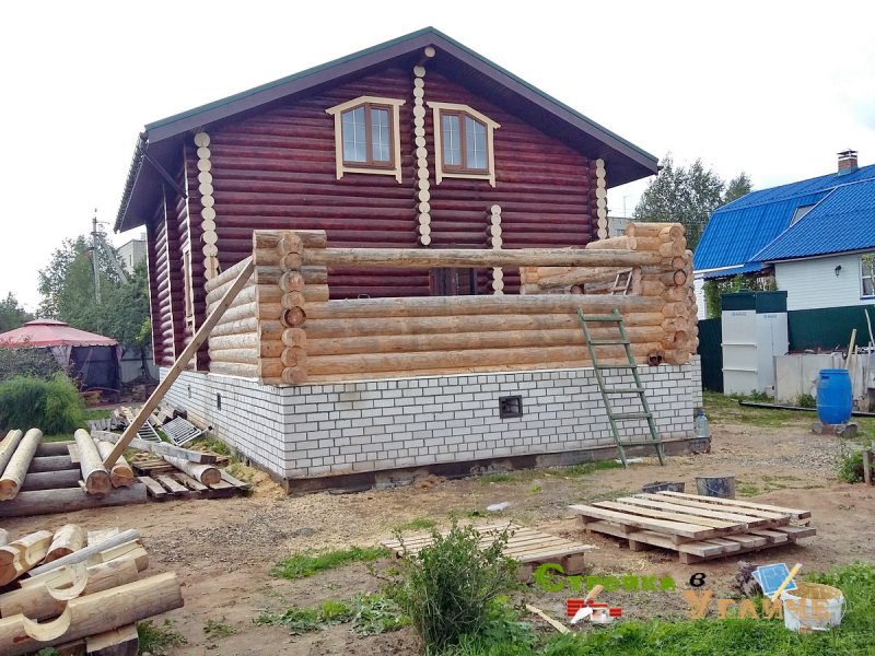 Пристройка сруба к срубу