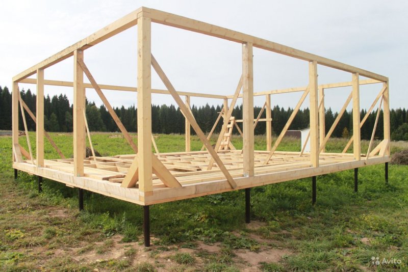 Каркасный дом из бруса 150х150