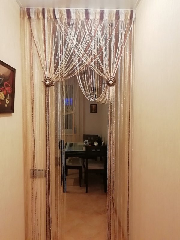 Кисея нитяные шторы дождь Радуга col 1+8+14