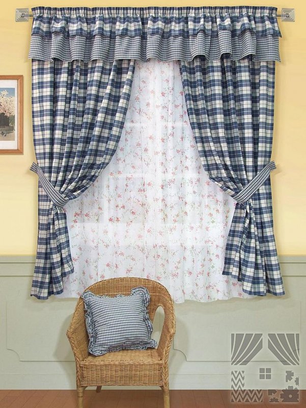 Комплект штор для кухни Кантри 285*160 красный 13303