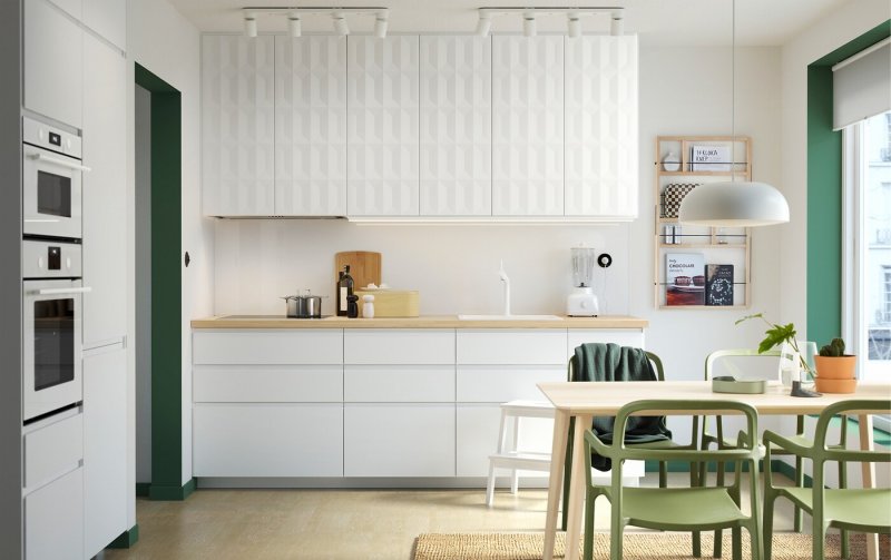 Кухня ikea Воксторп зеленый