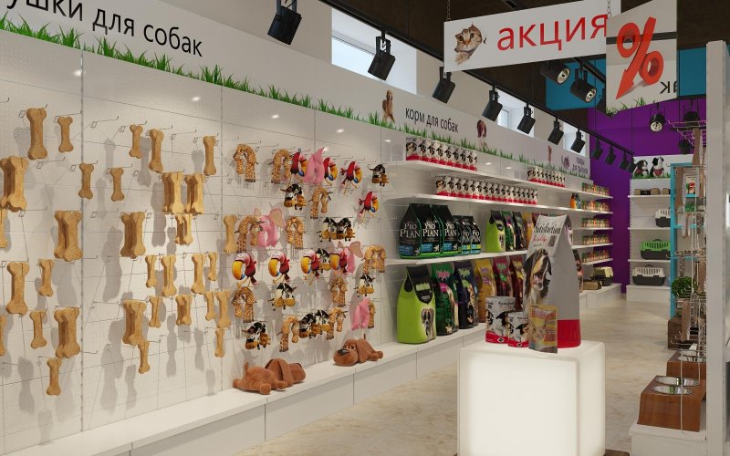 Витрины магазинов для собак