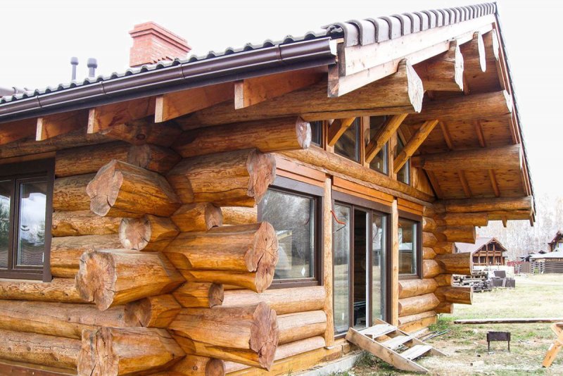 Дома из дикого сруба (77 фото)