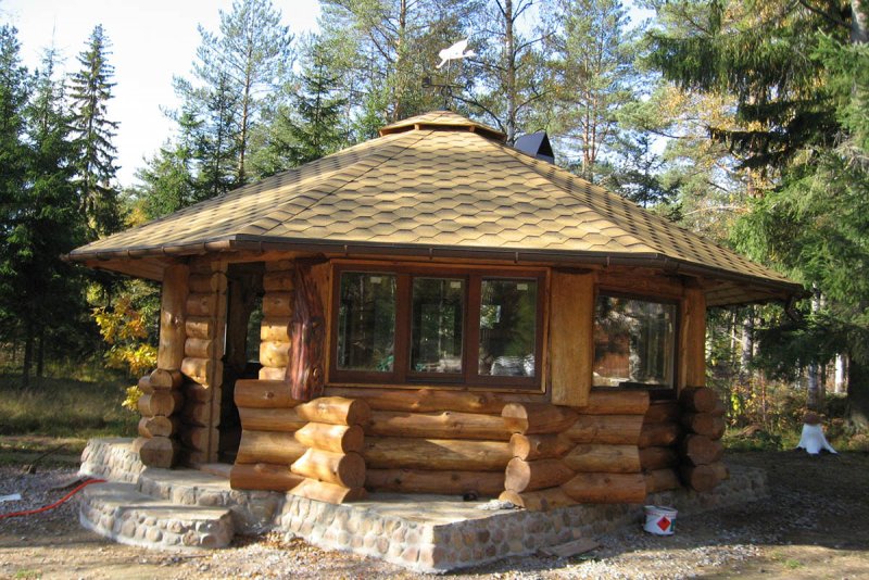 Красивые беседки из бревна