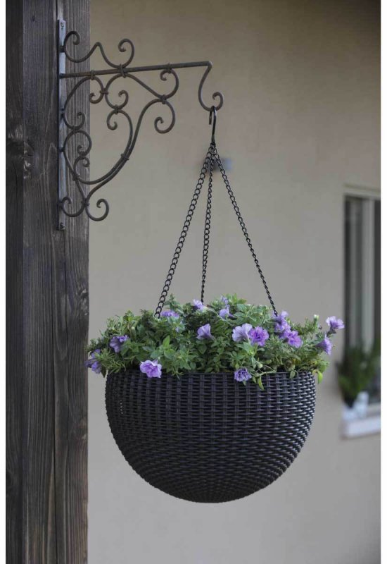 Кашпо Keter Hanging Sphere Planter 35x35x22 8.6 л подвесное коричневый