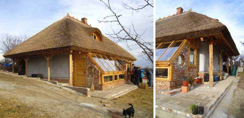 Кровля из Рогоза саманных домов