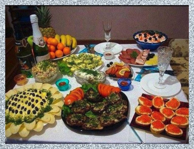 Домашний стол на новый год