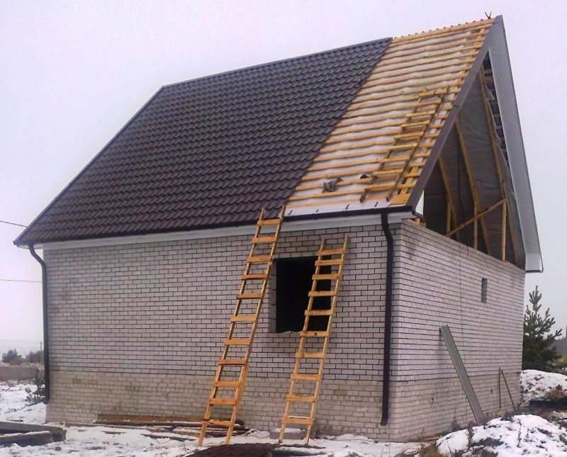 Крыши частных домов стройка