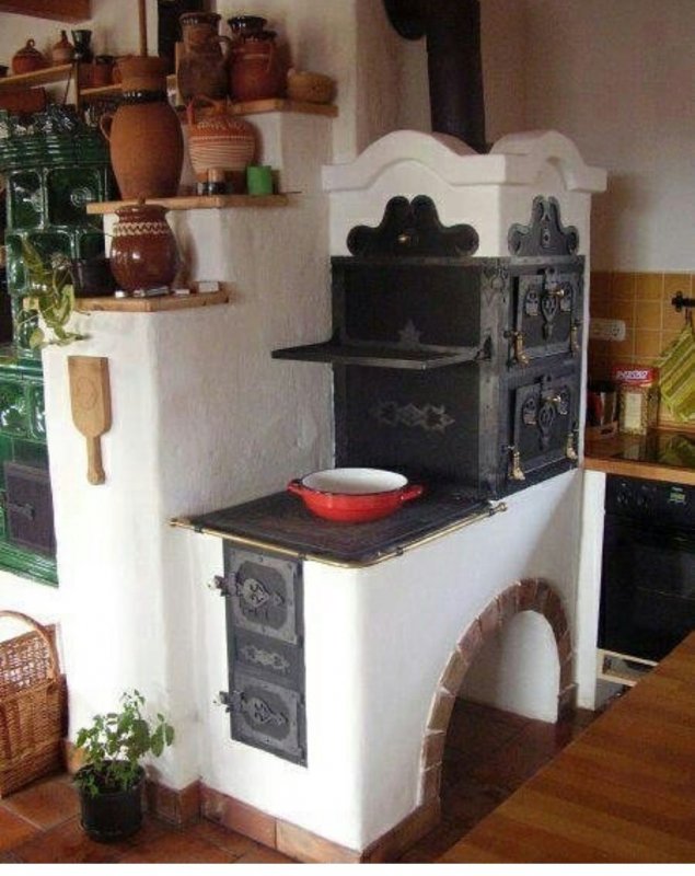 Русская печь на кухне