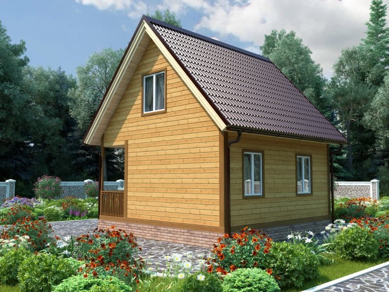 Дачные домики с верандой эконом класса