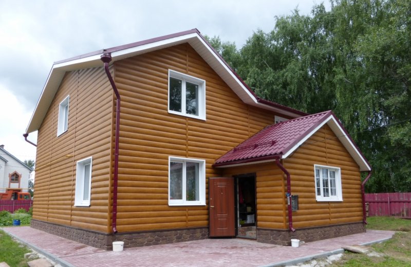 Фасады домов из блокхауса