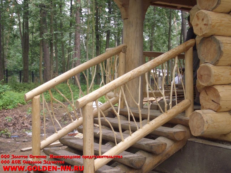 Перила из кругляка