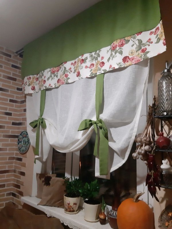 Римские шторы в прованском стиле