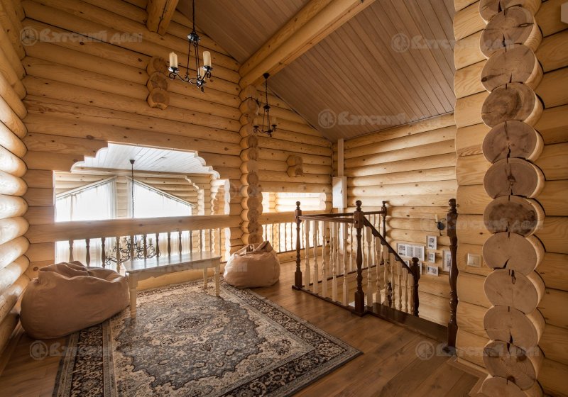 Дом из оцилиндрованного бревна Сояна