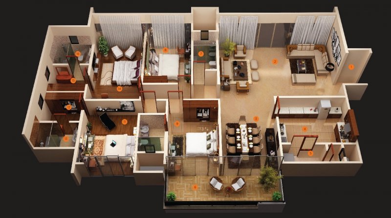 3d планировка квартиры