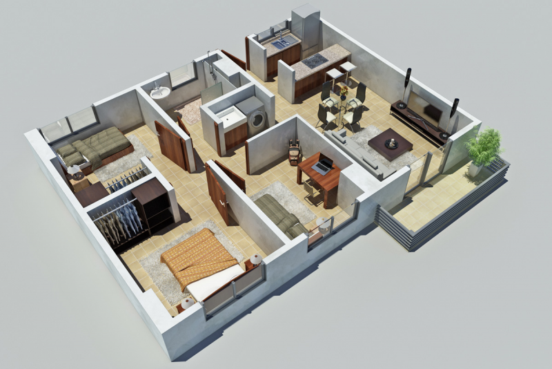Floorplan 3d визуализация