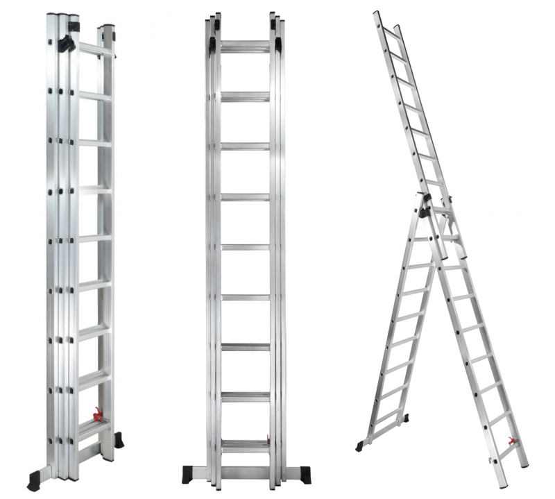 Лестница телескопическая алюминиевая UPU Ladder up500 5 м