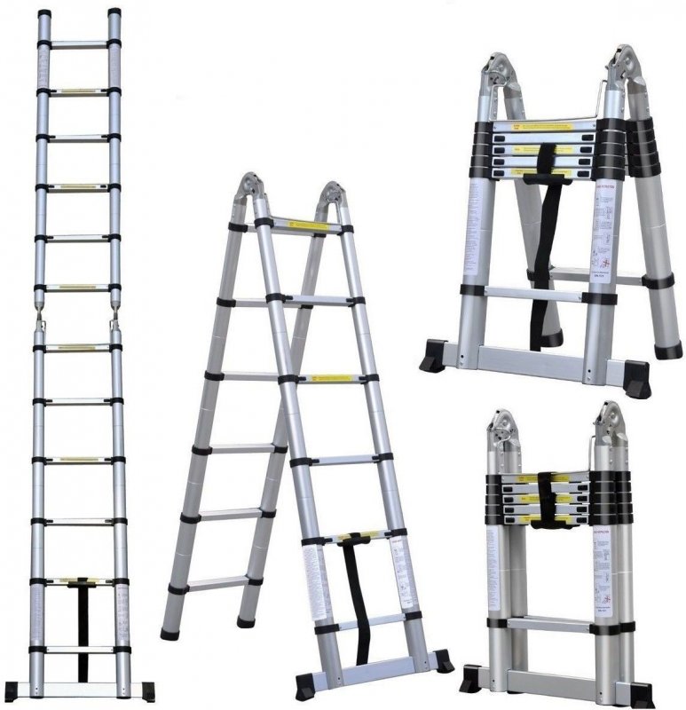 UPU Ladder лестница – трансформер телескопическая up380d 3.8 м.